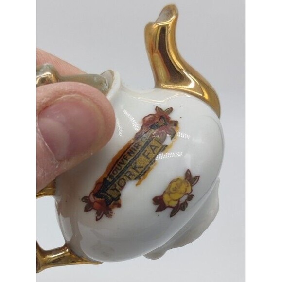 Vintage Japan York County Fair Souvenir Teapots Pennsylvania PA Tea Pot Set Of 2 - Picture 10 of 11